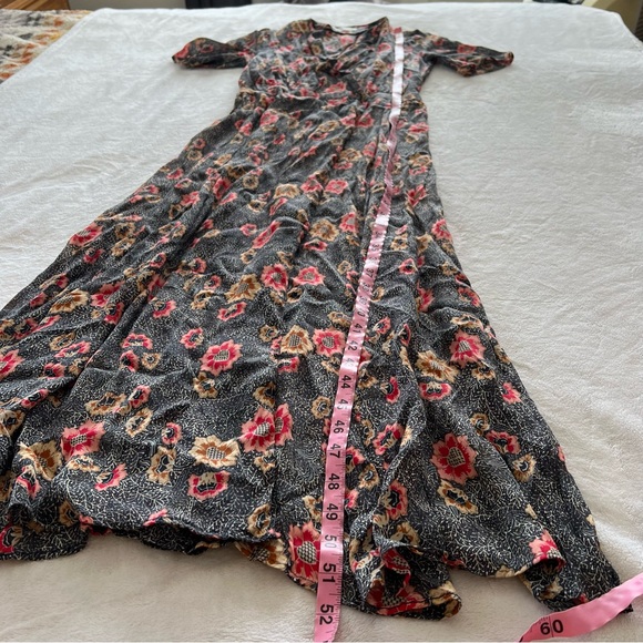 Isabel Marant Étoile Shania Floral-Print Midi Dress in Charcoal - Picture 11 of 11